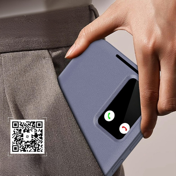 Husă cu clapetă pentru Samsung Galaxy S25 Edge, Smart View Wallet, violet