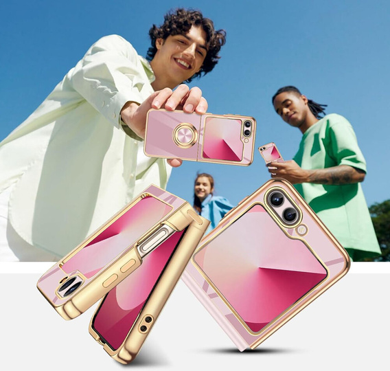 Huse pentru Samsung Galaxy Z Flip7 FE / Z Flip6, Electro Ring, violet