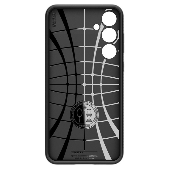 Carcasa Spigen pentru Samsung Galaxy A55 5G, Liquid Air, negru + 9H Tempered Glass