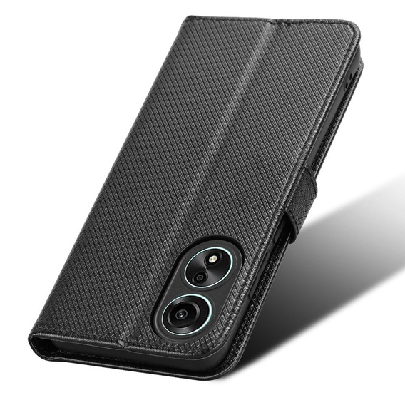 Cu clapetă pentru Oppo A58 4G, Smart Magnet, negru