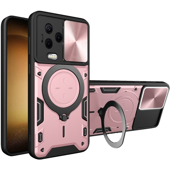 Husă blindată pentru Infinix Note 12 Pro 4G / Note 12 2023, CamShield Slide, roz rose gold