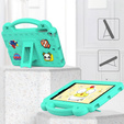 Husă pentru copii pentru iPad mini 7.9" 2019/2015/2014/2013/2012 (5/4/3/2/1 gen.), Cute Patterns, cu suport, verde