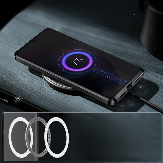 Carcasă de protecție pentru camera foto pentru Samsung Galaxy S20 FE, CamShield MagSafe, transparent / negru