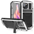 Husă pentru iPhone 15 Plus, R-JUST, armată, de argint / negru