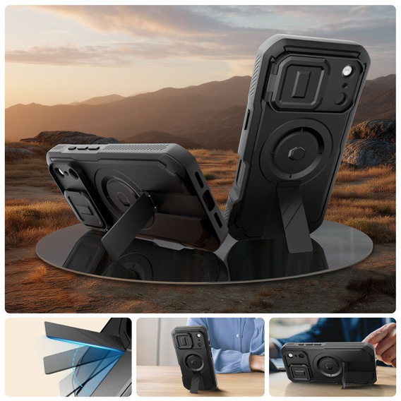 Husă Tech-Protect pentru iPhone 17 Pro Max, Kevlar MagSafe+, negru