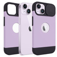 Husă ERBORD MagSafe Cam Slider, violet + sticlă pentru ecran pentru iPhone 13 / iPhone 14