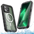 Husă impermeabilă pentru iPhone 14 Pro, Redpepper, pentru MagSafe, negru