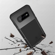 Love Mei Huse pentru Samsung Galaxy S10 Plus, armored with glass, negru