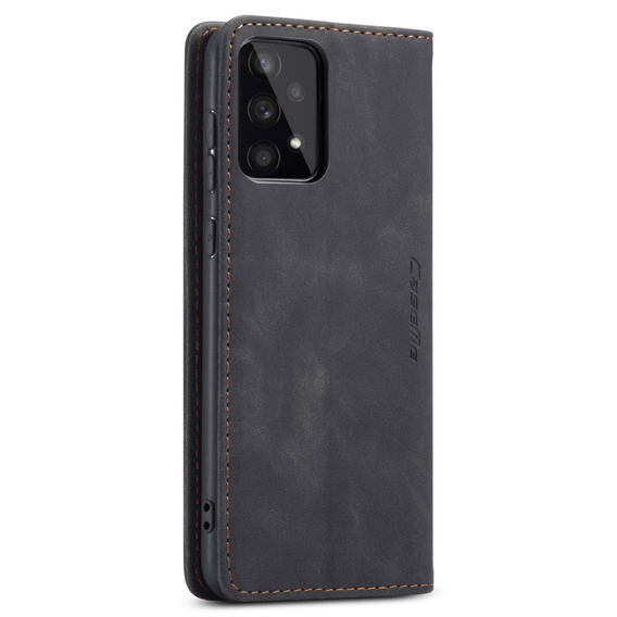 Husa CASEME pentru Samsung Galaxy A33 5G, Leather Wallet Case, negru