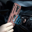 Husă blindată pentru Xiaomi Redmi Note 9, Nox Case Ring, roz rose gold