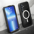 Husă impermeabilă pentru Samsung Galaxy S24, Redpepper, pentru MagSafe, negru