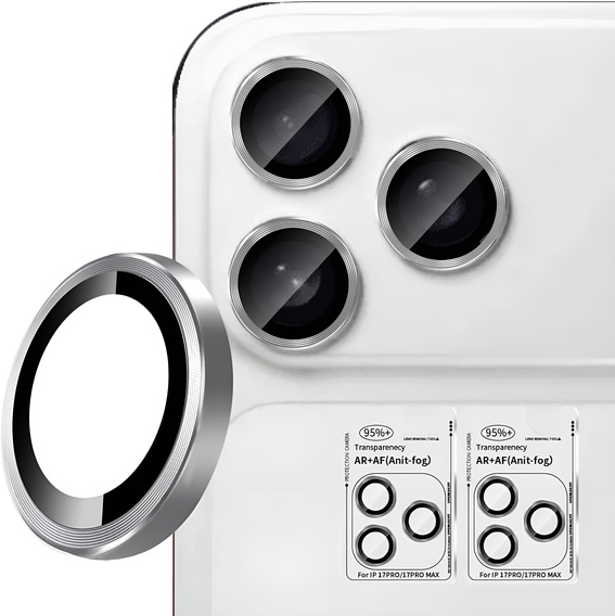 2x ERBORD OPTIK Pro sticlă călită pentru iPhone 16 Pro / 16 Pro Max camera foto, negru