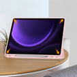 Husă pentru Samsung Galaxy Tab S10 Lite / S10 FE / S9 FE, Smartcase cu spațiu pentru stylus, roz