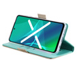 Carcasă cu clapetă pentru Samsung Galaxy S22+ Plus 5G, Wallet Pocket Zipper Lace, verde