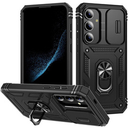 Husă blindată pentru Samsung Galaxy S24+ Plus, CamShield Slide, negru