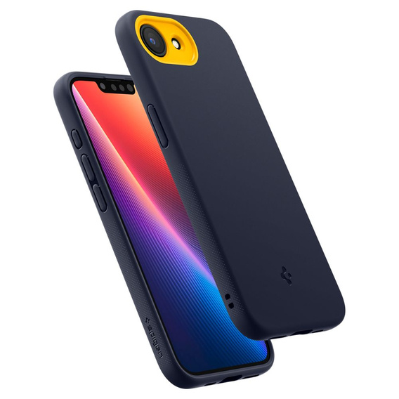 Carcasă Spigen pentru iPhone 16E, Nano Pop MagSafe, albastru închis + sticlă temperată 9H