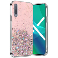 Huse pentru Samsung Galaxy A7 2018, Glittery, roz