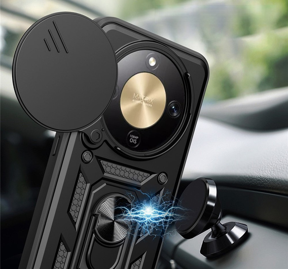 Husă blindată CamShield Slide cu capac pentru cameră și inel pentru Honor Magic 8 Lite