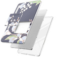 Huse pentru Samsung Galaxy Tab S7 FE, Suritch Full Body Flowers, gri