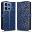 Husa cu clapetă pentru Motorola Moto G86 Power 5G, Wallet Rhombus, albastru