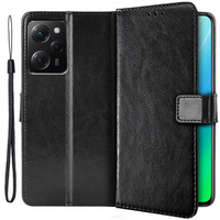 Cu clapetă pentru Xiaomi Poco X5 Pro 5G, Wallet, negru