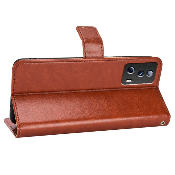 Cu clapetă pentru Xiaomi 13 Lite, Crazy Horse Wallet, maro
