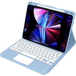 Carcasă + tastatură iPad Air 10.9 4 2020 / 5 2022, Touchpad, albastru