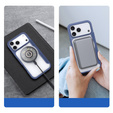 Husă Dux Ducis pentru iPhone 17 Pro, Skin X Pro, cu clapetă, pentru MagSafe, albastru marin