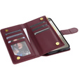 Husă cu clapetă pentru Samsung Galaxy A56 5G, Rhombus Crossbody Leather, maroon