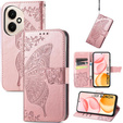 Cu clapetă pentru Honor 400 5G, Butterfly, roz rose gold