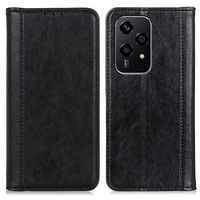 Husa cu clapetă pentru Honor 200 Lite, Split Leather, negru