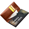 Carcasa flip pentru Samsung Galaxy S25 Ultra, QIALINO Leather Wallet, maro
