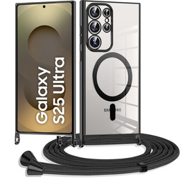 Husă pentru Samsung Galaxy S25 Ultra, Electro MagSafe, negru + Lanyard