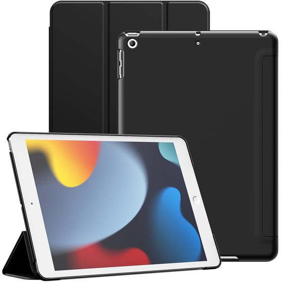 Husă pentru iPad 7/8/9 10.2 2019/2020/2021, Smartcase, negru