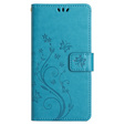 Cu clapetă pentru Xiaomi Redmi Note 13 Pro+, Butterfly, albastru