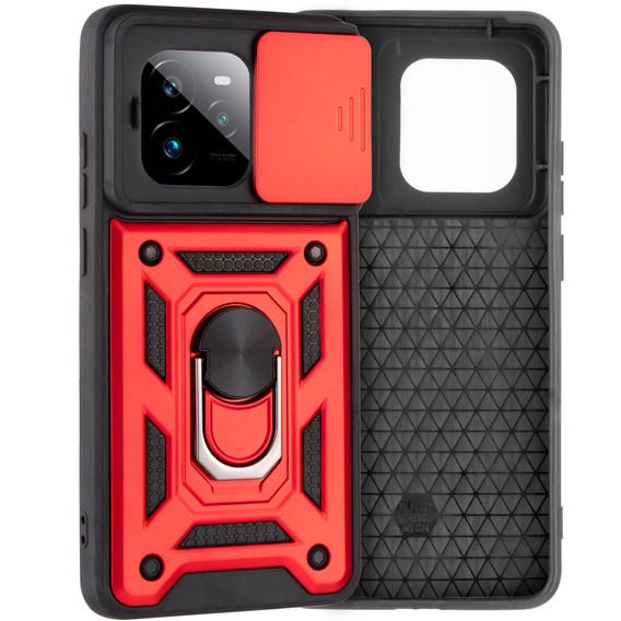 Husă blindată pentru Realme GT 7 Pro, CamShield Slide, roșu