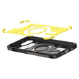 Carcasa Spigen pentru iPhone 16E, Tough Armor Mag MagSafe, gri + 9H Tempered Glass