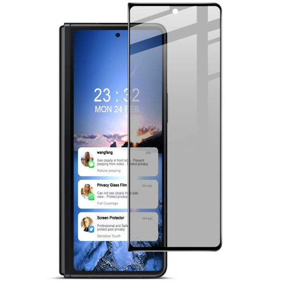 IMAK Privacy Tempered Glass pentru Samsung Galaxy Z Fold4 5G - Black