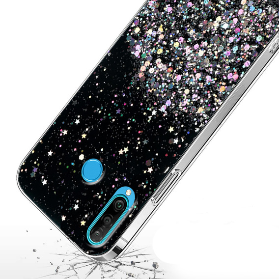 Huse pentru Huawei P30 Lite, Glittery, negru