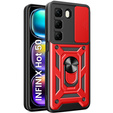 Husă blindată pentru Infinix Hot 50 4G, CamShield Slide, roșu