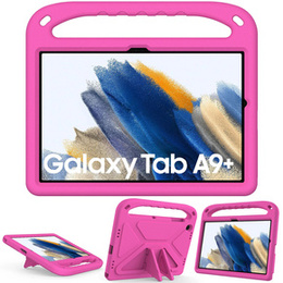 Husa pentru copii pentru Samsung Galaxy Tab A11 Plus / A9 Plus, Husa pentru copii cu mâner, roz
