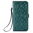 Husă cu clapetă pentru Oppo Reno 14F, Wallet Rhombus, verde