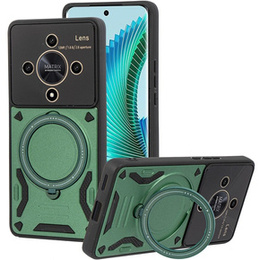 Husă blindată pentru Honor Magic 6 Lite 5G, Magnetic Ring, verde