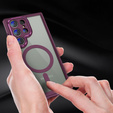 Husă pentru Samsung Galaxy S23 Ultra, ERBORD Impact Guard, MagSafe, maroon