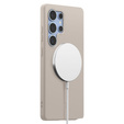 Carcasă Spigen pentru Samsung Galaxy S25 Ultra, Silicone Fit Mag, gri + sticlă călită