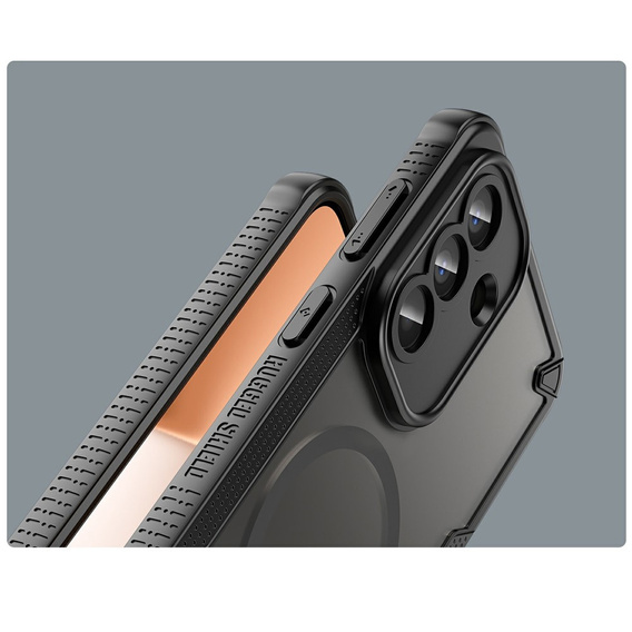 Husă blindată pentru Samsung Galaxy A57 5G, pentru MagSafe, mată, neagră