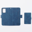 Cu clapetă pentru Motorola Moto G54 5G, Card Slot, albastru