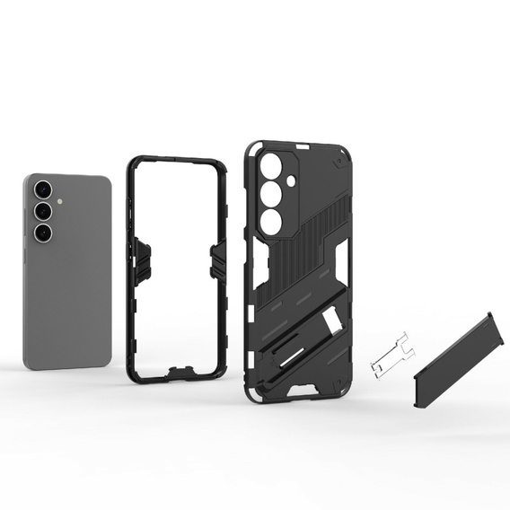 Husa pentru Samsung Galaxy A56 5G, Military kickstand, negru