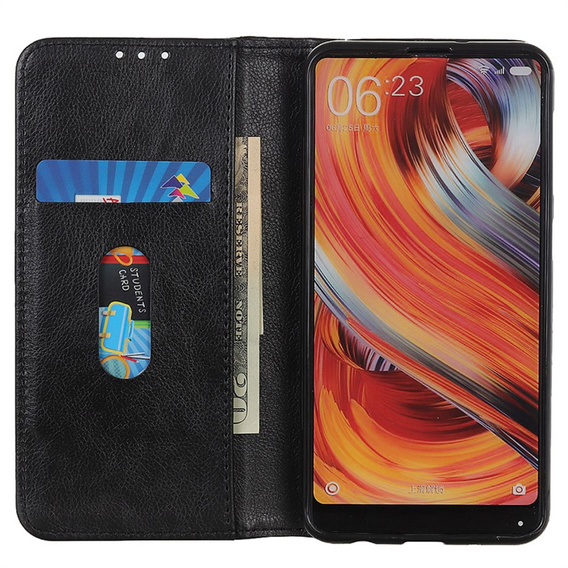 Husa cu clapetă pentru Xiaomi 15 Ultra, Split Leather, negru