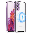 Carcasă de protecție pentru camera foto pentru Samsung Galaxy S20 FE, CamShield MagSafe, transparent / violet